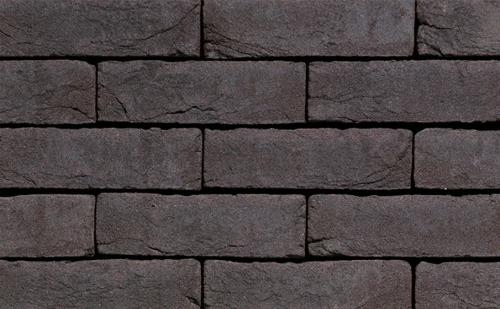 Кирпич облицовочный ручной формовки Terca Agora Grafietzwart (65mm Graphite Black), 210*45-50*65 мм