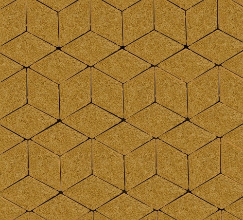Плитка тротуарная ArtStein Ромб желтый нейтив,ТП Б.5.Ф.6  250*150*60мм